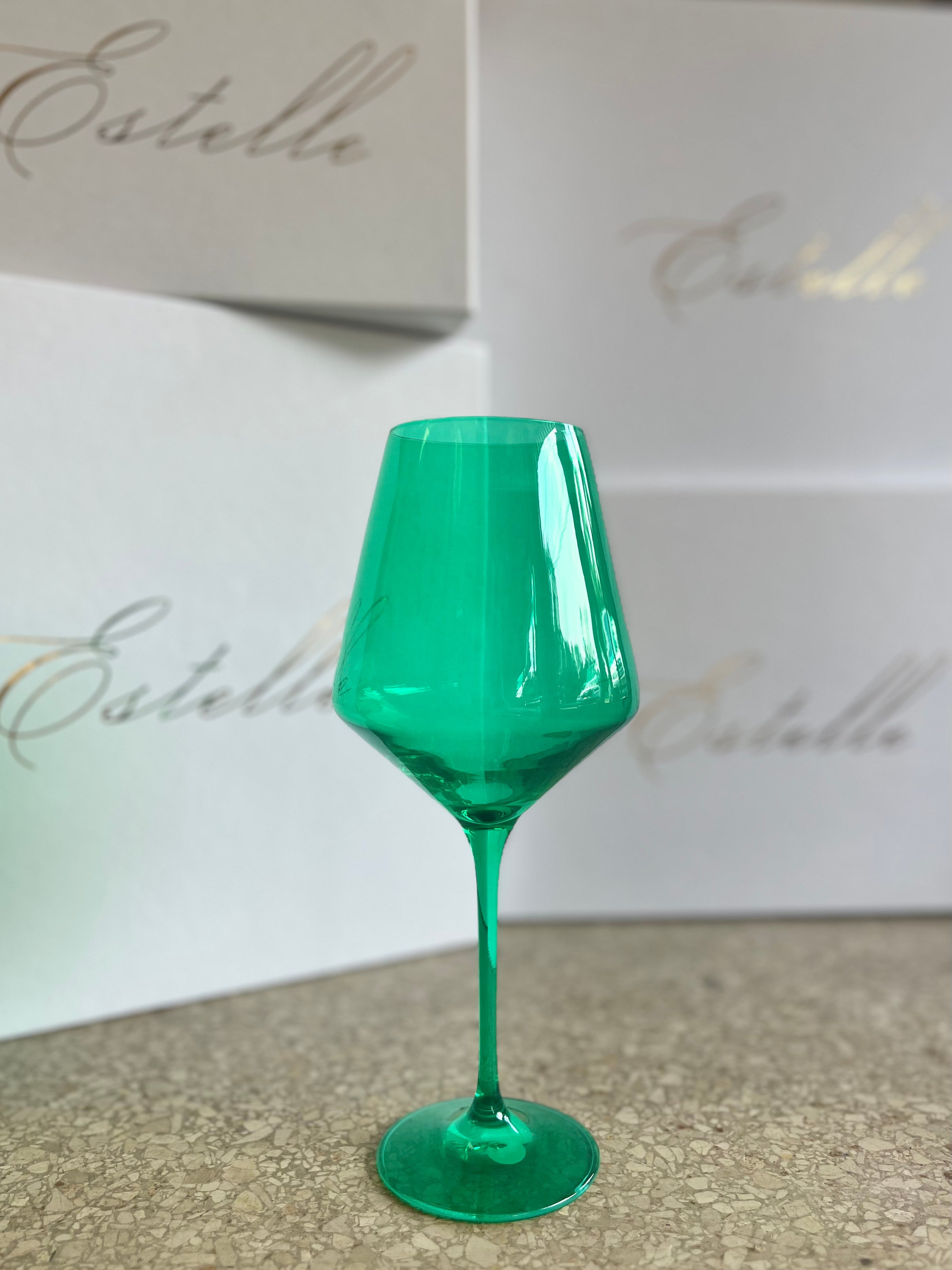 Estelle Colored Champagne Flute Glass - Southern Avenue Company