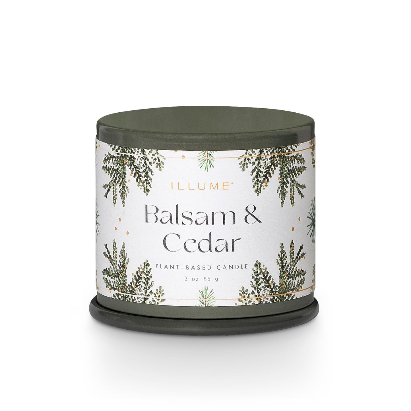 Demi Tin Candle: Balsam & Cedar