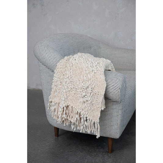 Cable Knit Cotton Throw