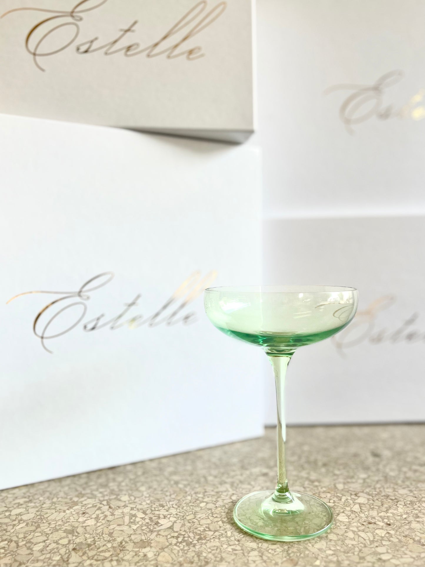 Estelle Champagne Coupe - Mint Green