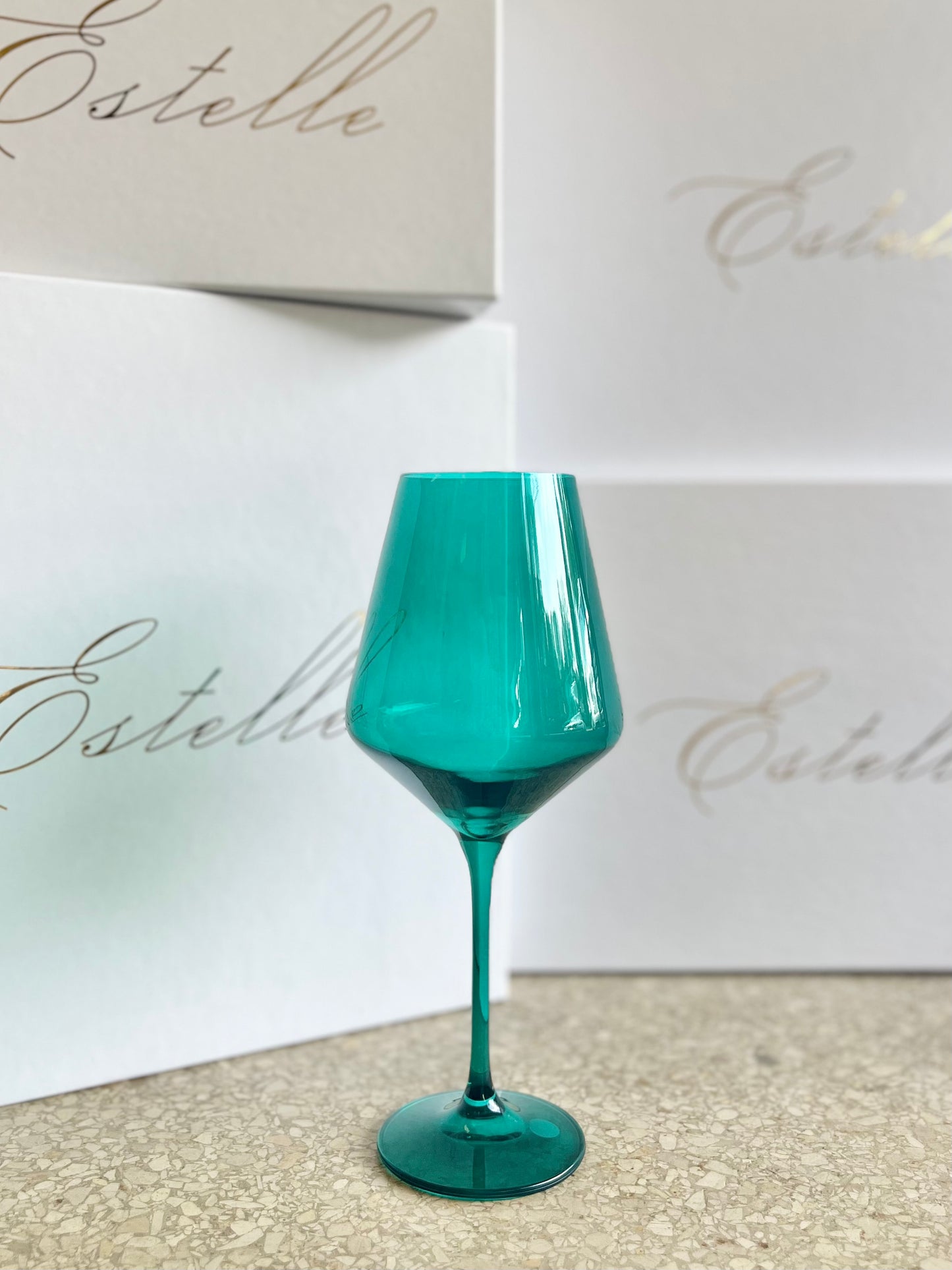 Estelle Wine Stemware - Emerald Green