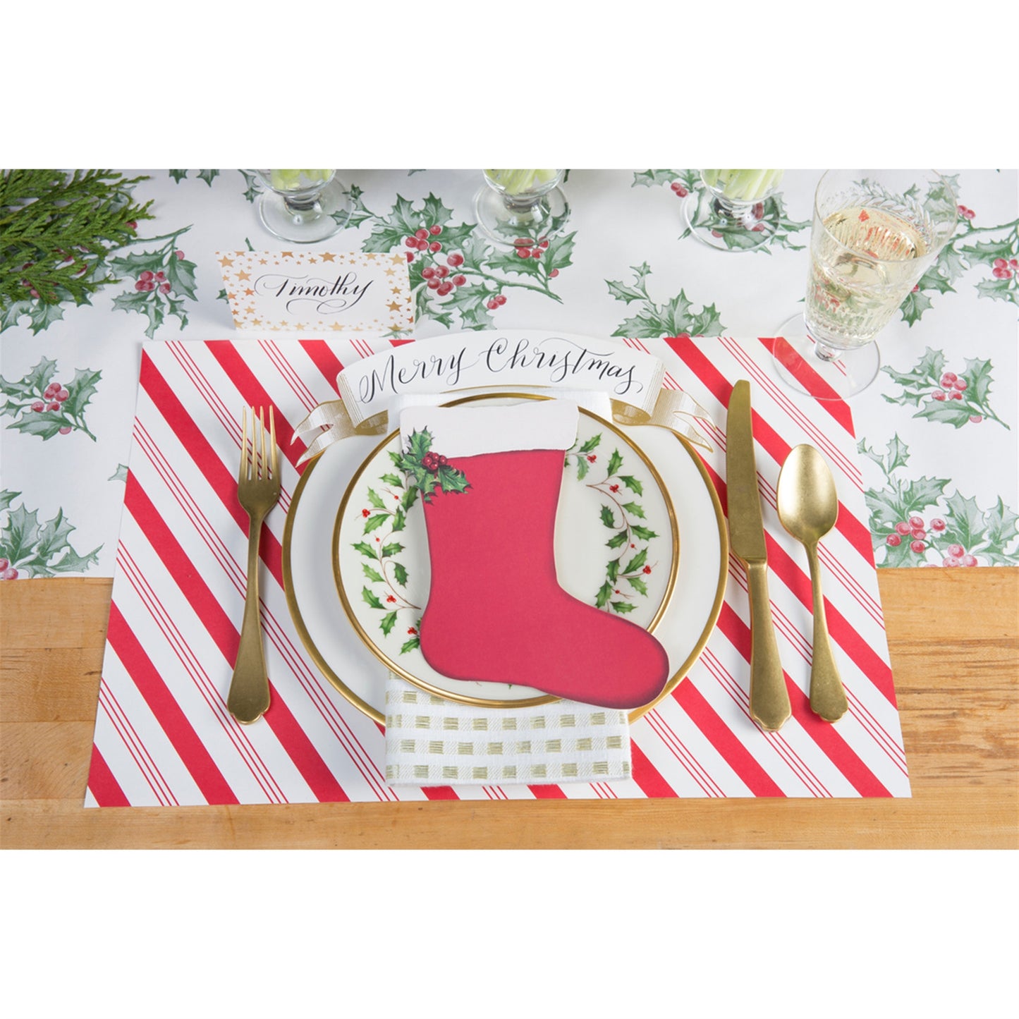 Candy Cane Stripe Placemats