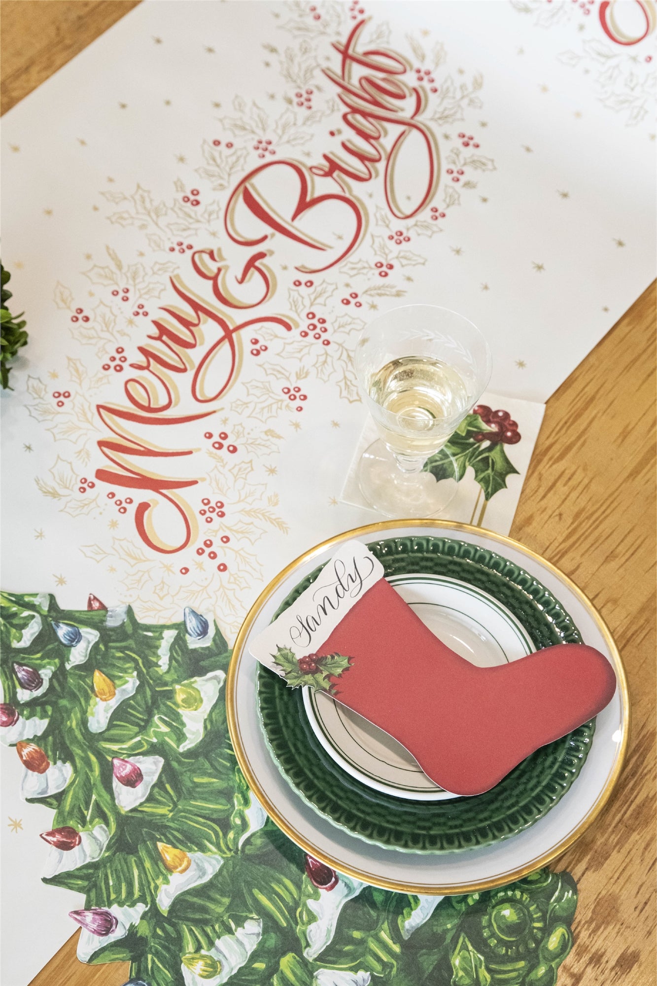 Table Runner Paper  - Merry & Bright