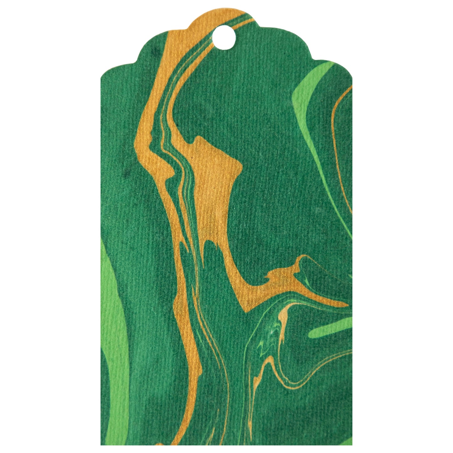 Green & Gold Vein Marbled Tags