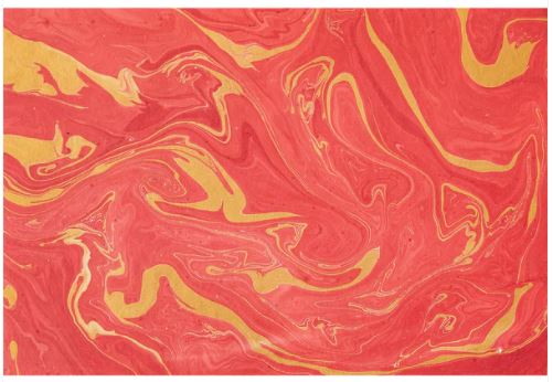 Red & Gold Vein Marbled Placemats