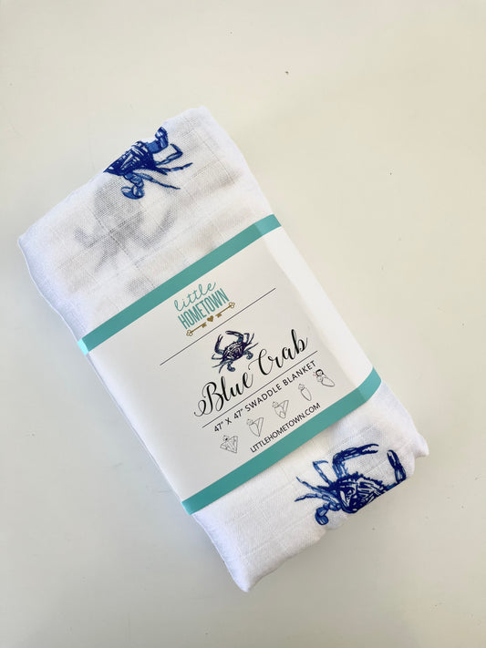 Blue Crab Swaddle Blanket