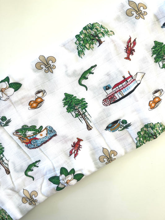 Louisiana Baby Swaddle Blanket