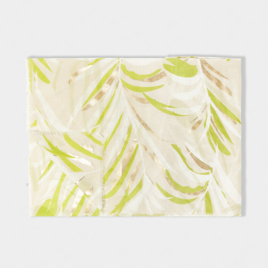 Palm Leaf Foil Printed Scarf