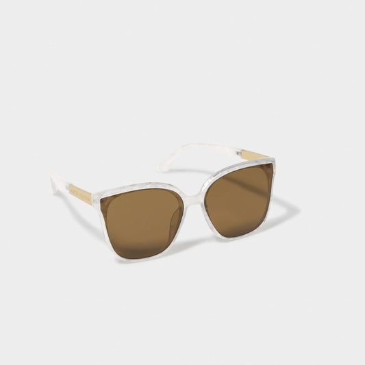 Savannah Sunglasses | White Marble