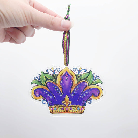 Acrylic Carnival Queen Crown Ornament - Christmas Tree Decor