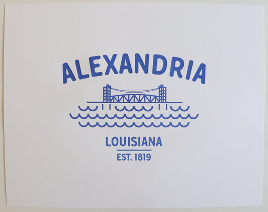 Alexandria 1819 Letterpress Print