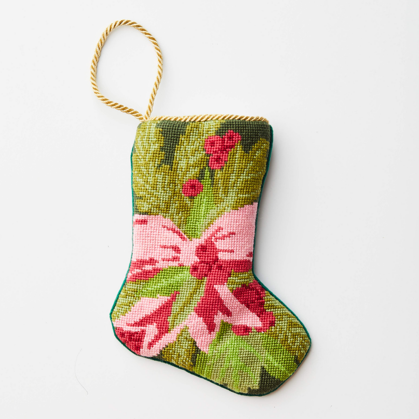 Wreath and Bow Bauble Stocking