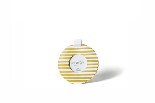 Gold Medium Stripe Mini Round Frame