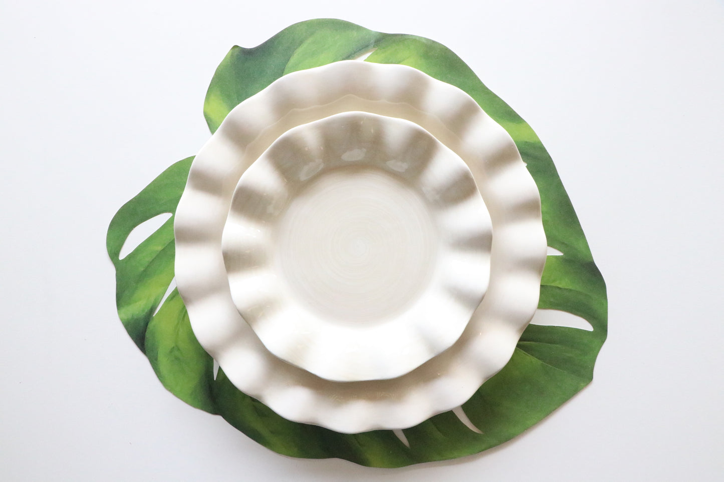 Signature White Ruffle Salad Plate