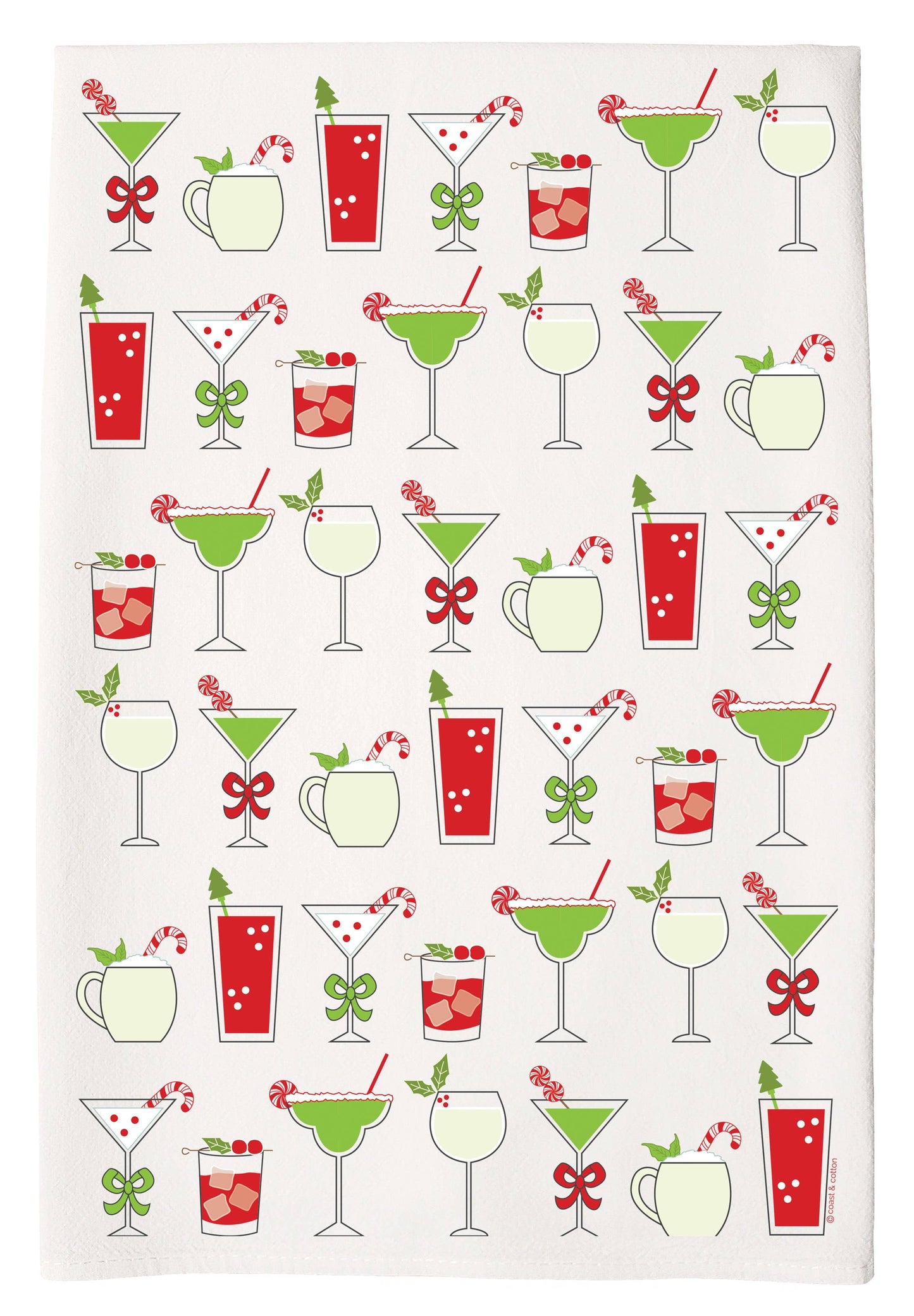 Christmas Cocktails, Hand Towel