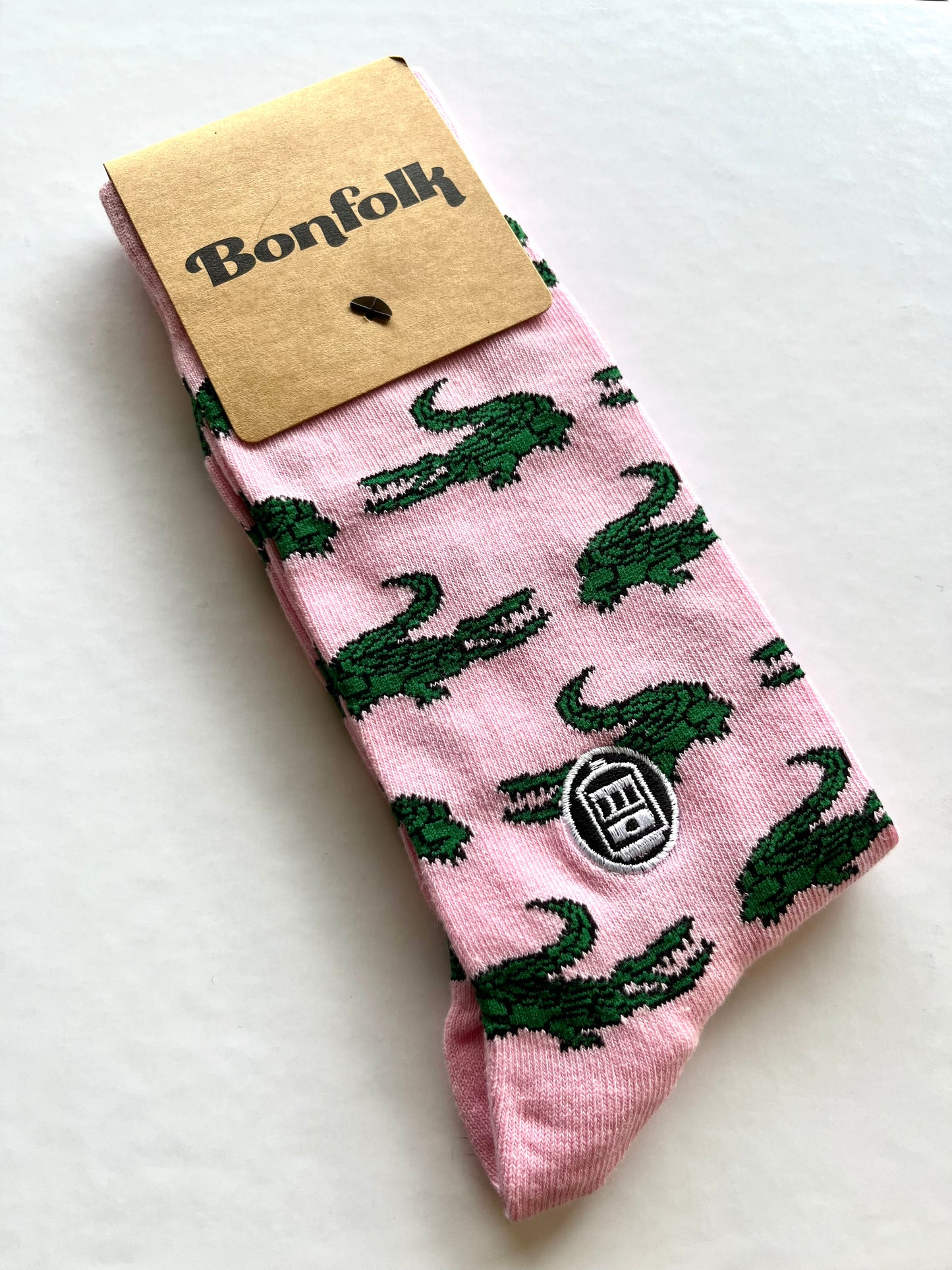 Bonfolk Gator Pink Socks