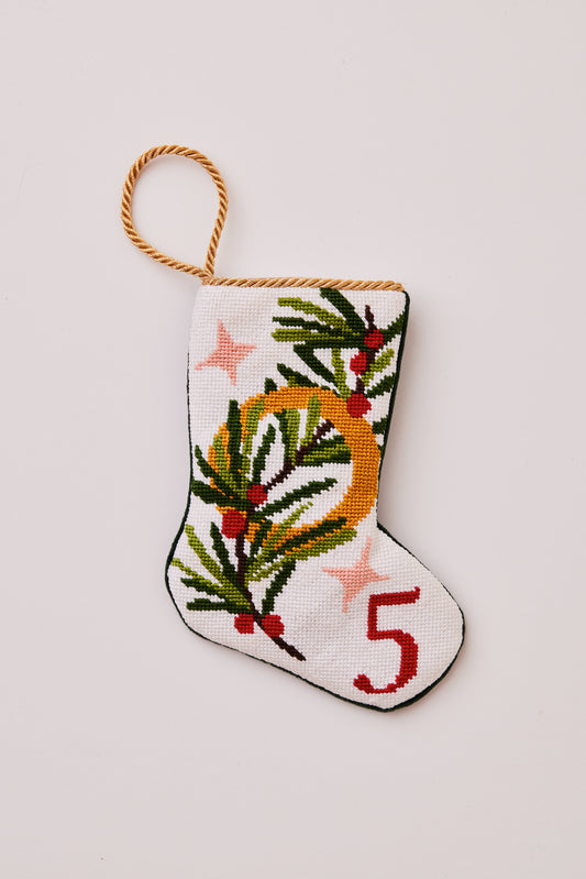 12 Days: 5 Golden Rings Bauble Stocking
