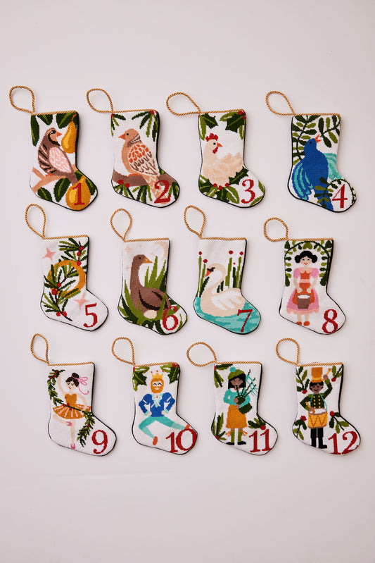 12 Days: 3 French Hens Bauble Stocking