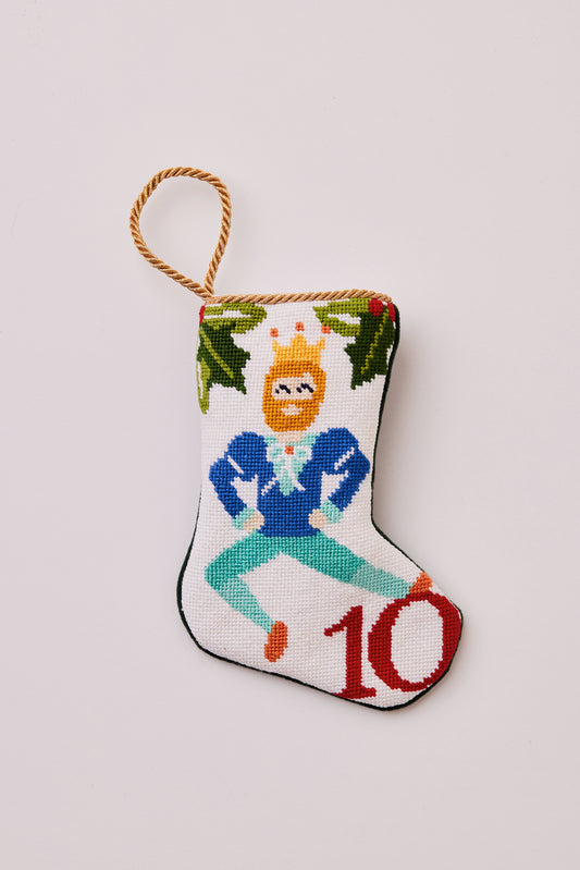 12 Days: 10 Lords-A-Leaping Bauble Stocking